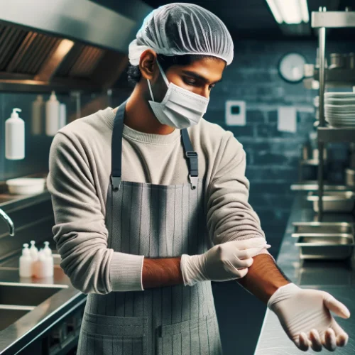 Spotless kitchen and rigorous hygiene standards in food preparation