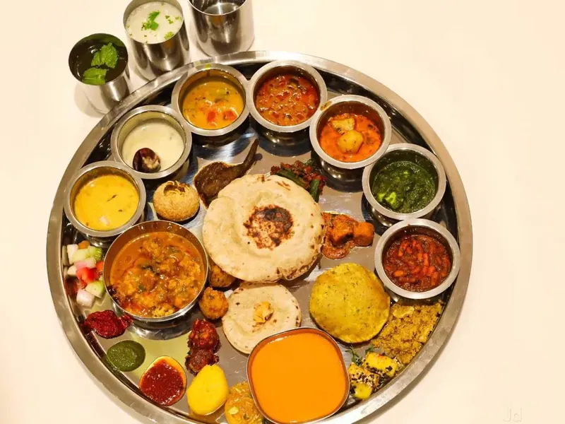 Authentic Maharashtrian thali catered by Green Leaf Foods